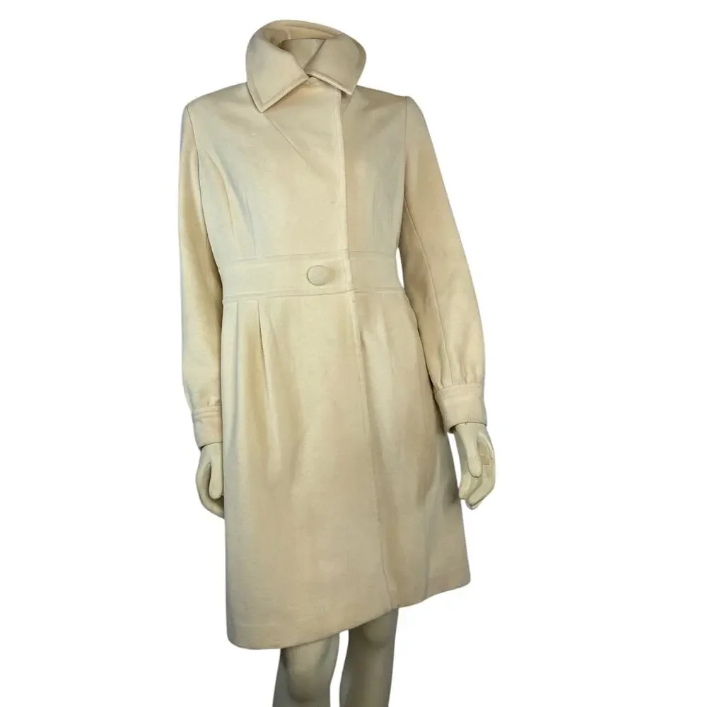 Retro Halogen fitted cream peacoat hoilday formal size medium